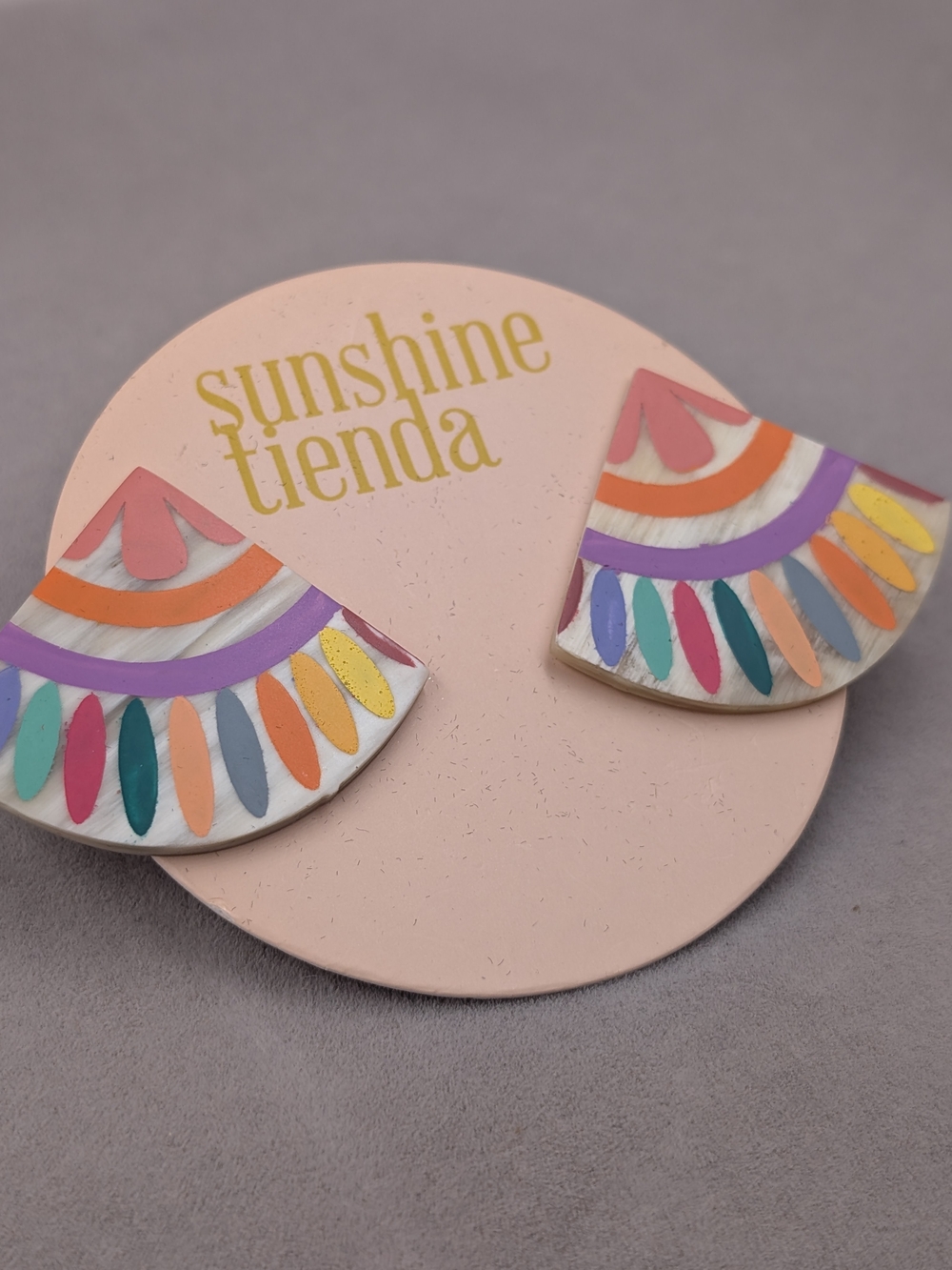 Sunshine Tienda Multicolor Fan Drop Earrings
